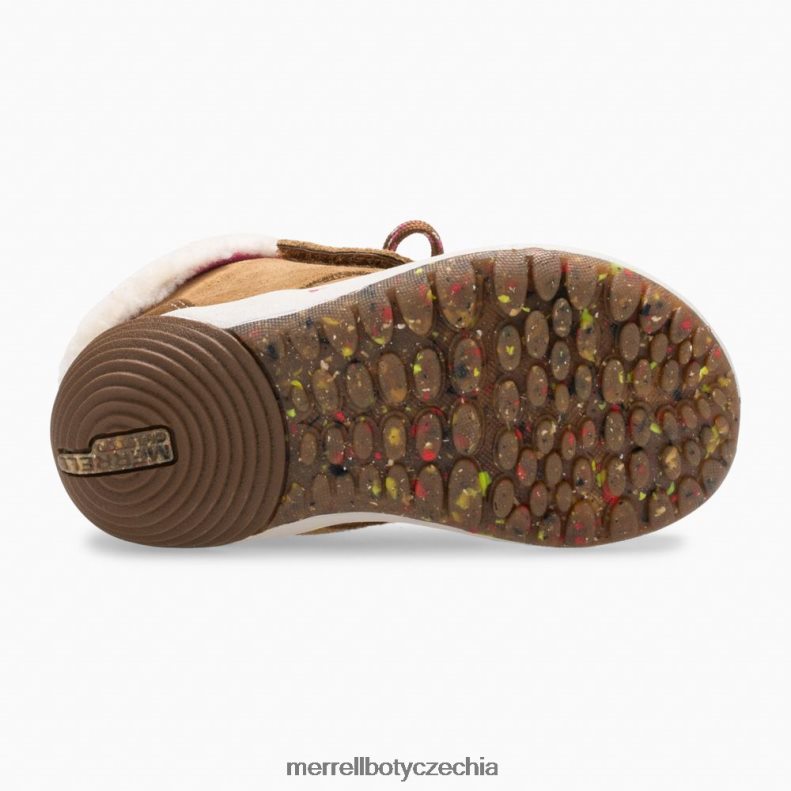 Merrell holé kroky kakao jr. boot (ml163228) obuv J064V21468 kaštanový semiš děti