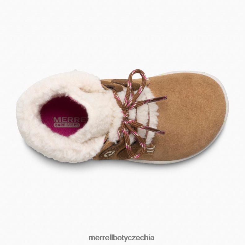 Merrell holé kroky kakao jr. boot (ml163228) obuv J064V21468 kaštanový semiš děti