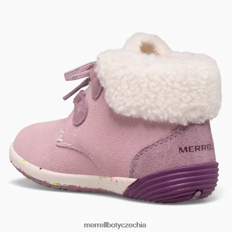 Merrell holé kroky kakao jr. boot (ml166246) obuv J064V21467 prachově růžová děti