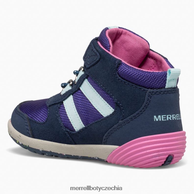 Merrell holé kroky ridge jr hiker (ml166271) obuv J064V21458 námořnická/růžová děti