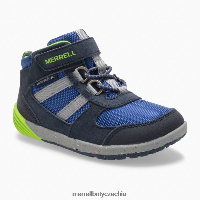 Merrell holé kroky ridge jr hiker (ml262608) obuv J064V21459 námořnická/zelená děti