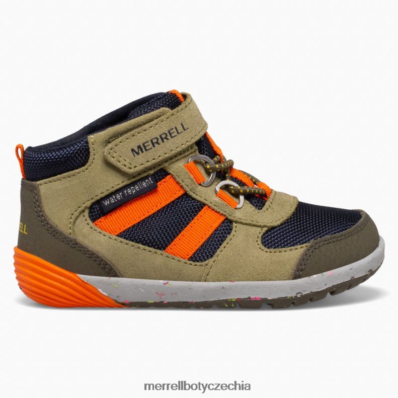 Merrell holé kroky ridge jr hiker (ml266269) obuv J064V21457 olivový/námořnický/oranžový děti - Kliknutím na obrázek zavøete