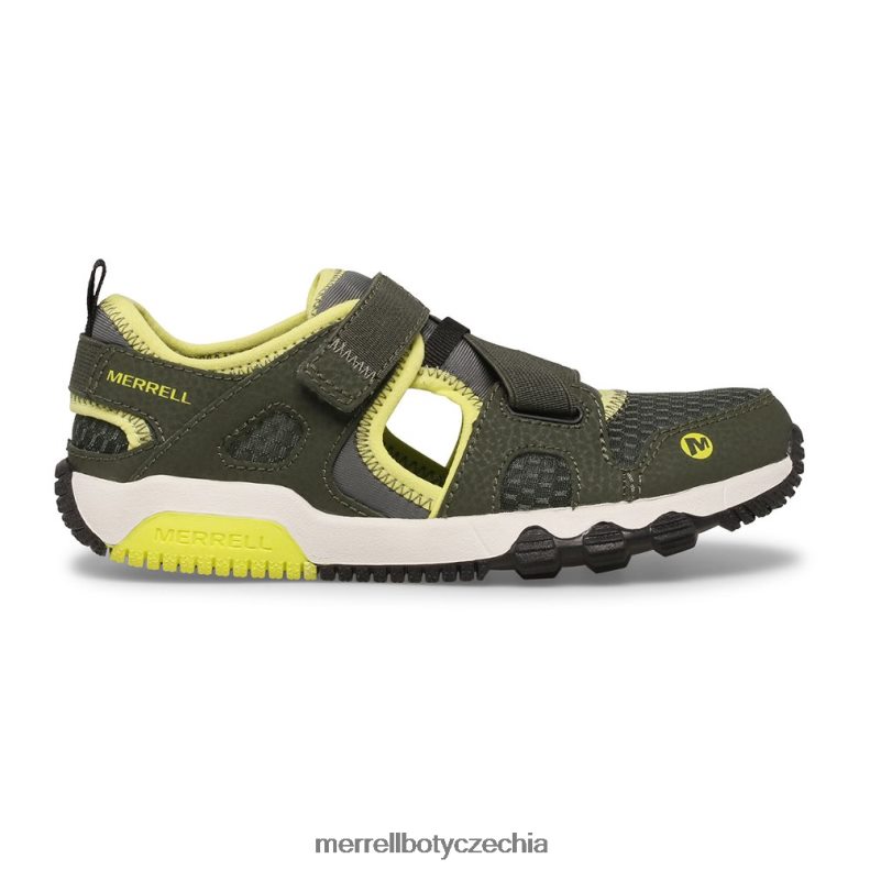 Merrell Hydro free roam monarch sandály (mk265670k) obuv J064V21501 oliva/limetka děti