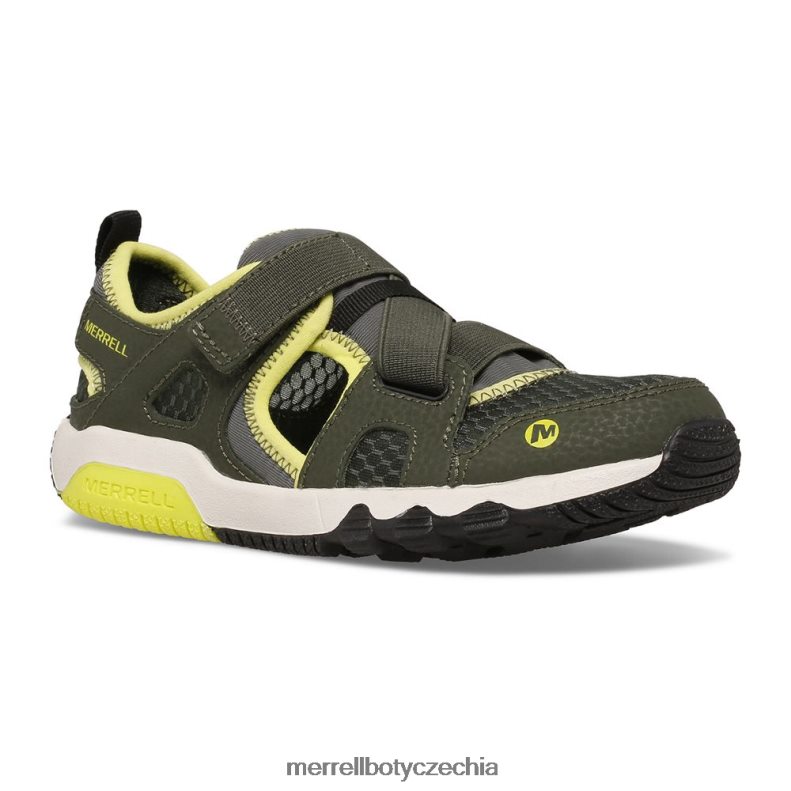 Merrell Hydro free roam monarch sandály (mk265670k) obuv J064V21501 oliva/limetka děti