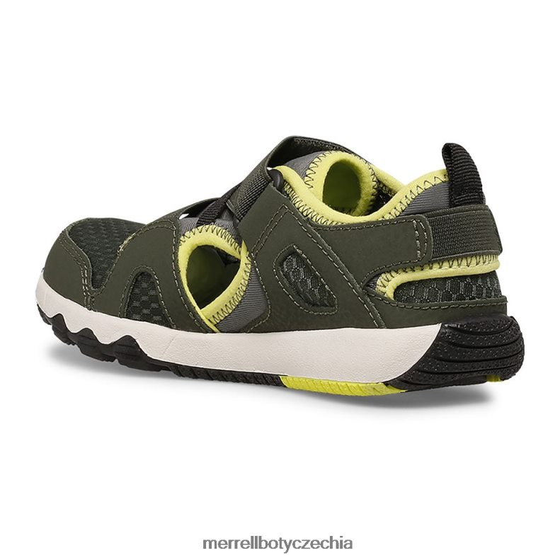 Merrell Hydro free roam monarch sandály (mk265670k) obuv J064V21501 oliva/limetka děti