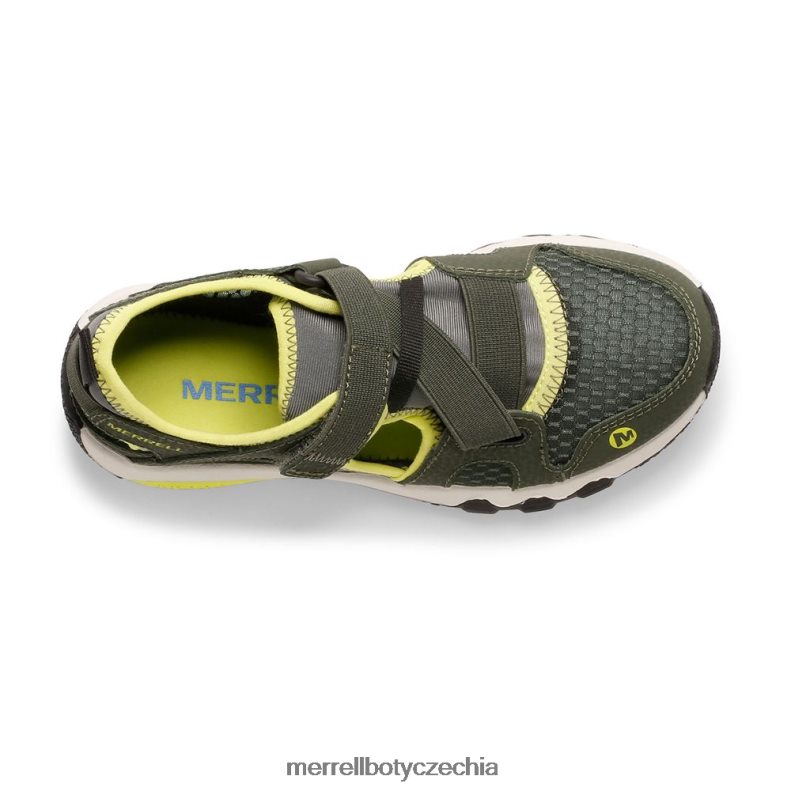 Merrell Hydro free roam monarch sandály (mk265670k) obuv J064V21501 oliva/limetka děti