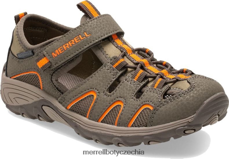 Merrell Hydro h2o turistické sandály (mk261856k) obuv J064V21411 střelný kouř/oranžová děti