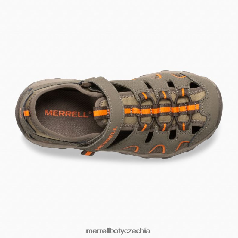 Merrell Hydro h2o turistické sandály (mk261856k) obuv J064V21411 střelný kouř/oranžová děti