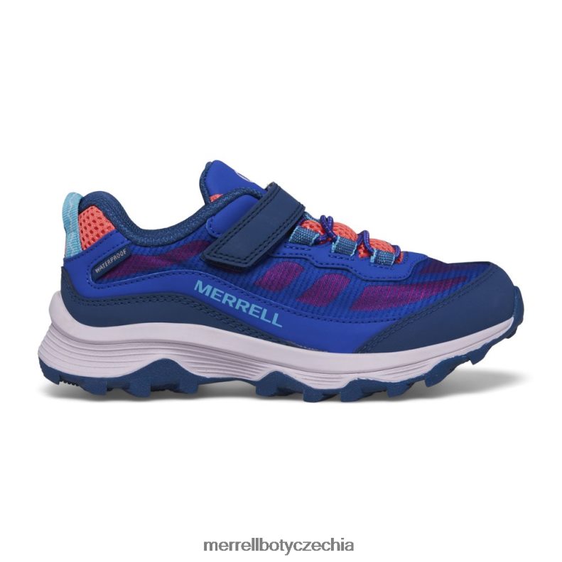 Merrell Moab rychlost nízká klimatizace vodotěsná (mk166989) obuv J064V21364 modrá/bobule/turq děti