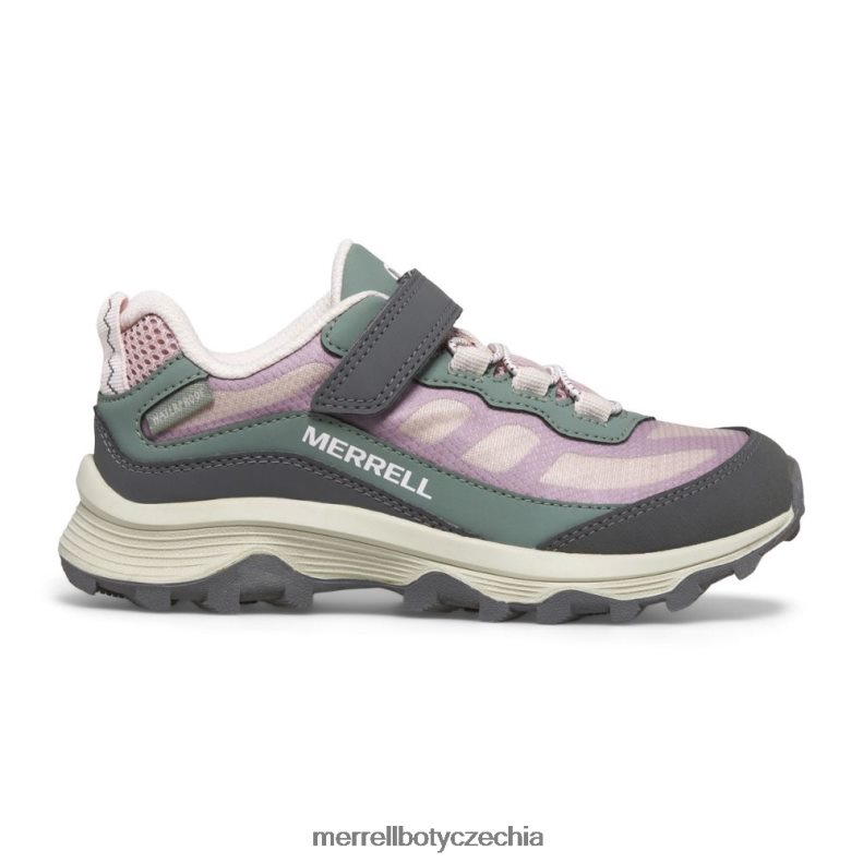 Merrell Moab rychlost nízká klimatizace vodotěsná (mk167235) obuv J064V21361 zaprášená růžová/olivová děti