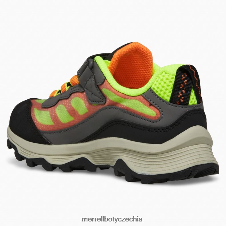 Merrell Moab rychlost nízká klimatizace vodotěsná (mk266774) obuv J064V21366 šedá/ahoj viz/oranžová děti