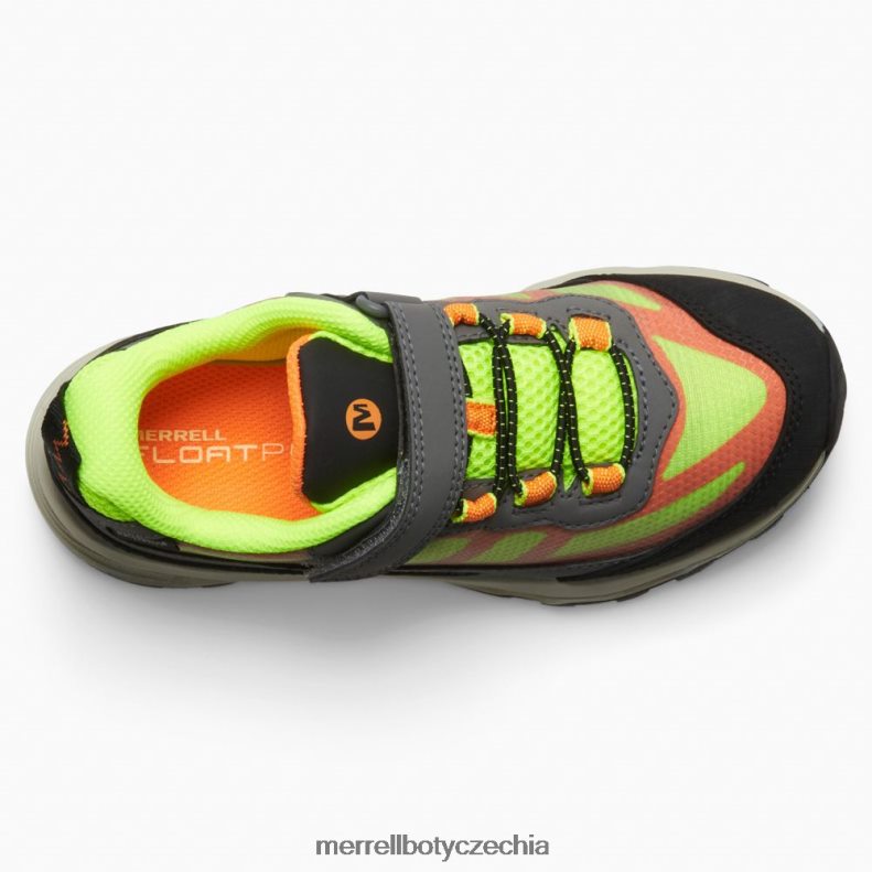 Merrell Moab rychlost nízká klimatizace vodotěsná (mk266774) obuv J064V21366 šedá/ahoj viz/oranžová děti