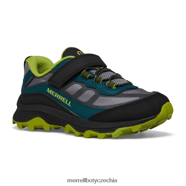 Merrell Moab rychlost nízká klimatizace vodotěsná (mk267111) obuv J064V21365 sytě zelená/černá děti