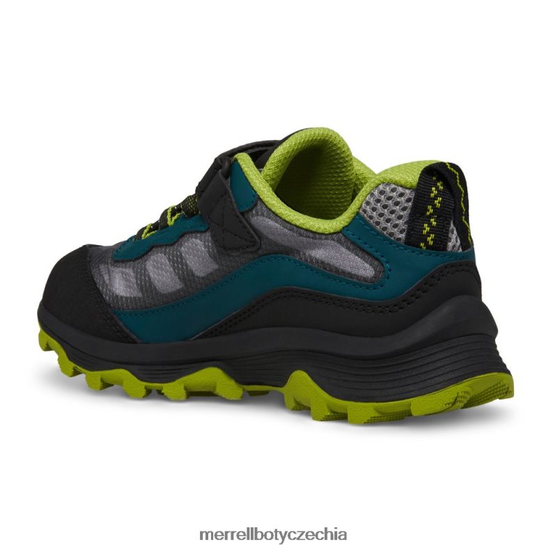 Merrell Moab rychlost nízká klimatizace vodotěsná (mk267111) obuv J064V21365 sytě zelená/černá děti