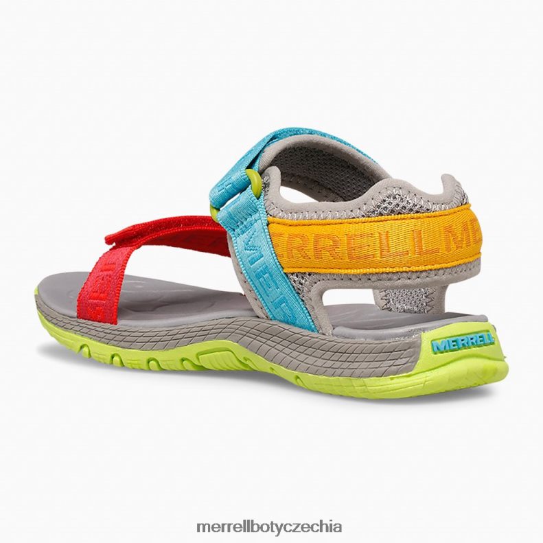 Merrell Webové sandály kahuna (mk265674k) obuv J064V21400 šedé logo/multi děti