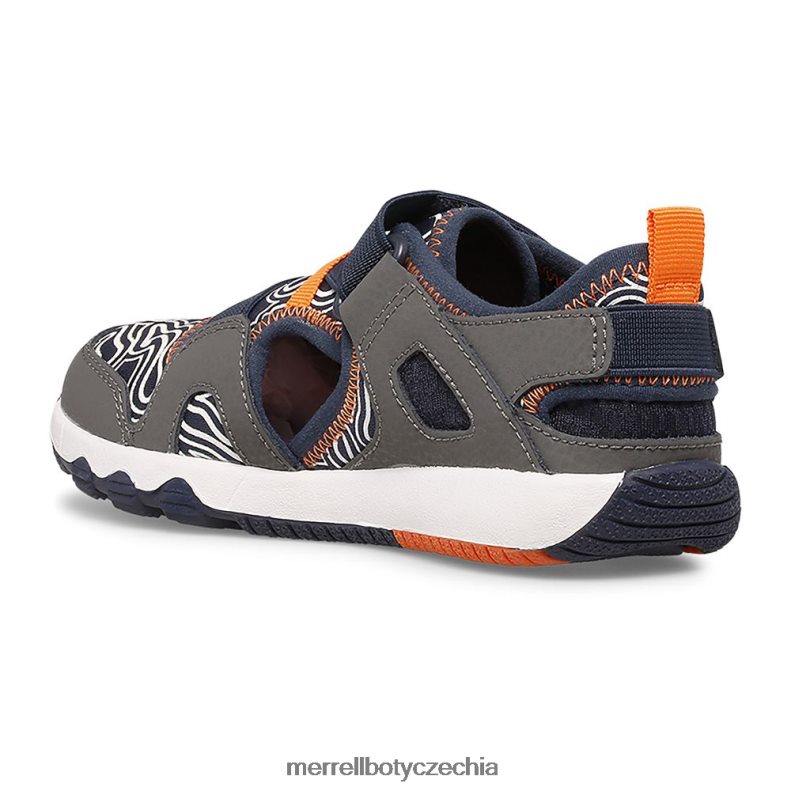 Merrell hydro free roam chroma monarch sandál (mk265855k) obuv J064V21503 šedá/námořnická děti