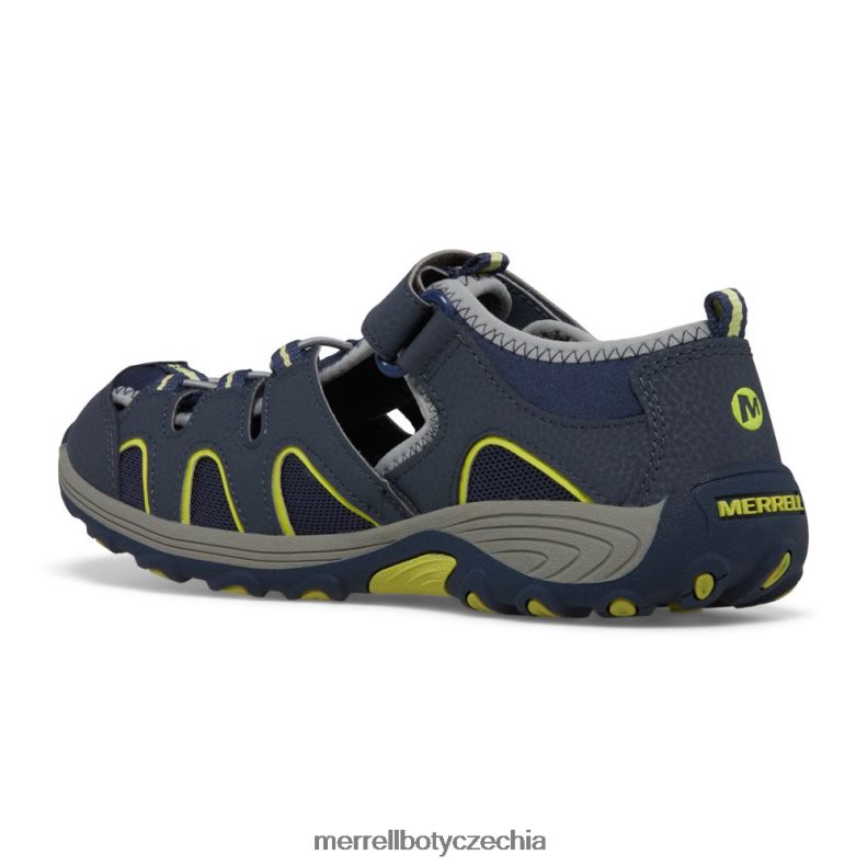 Merrell hydro h2o turistické sandály (mk262163) obuv J064V21412 námořnictvo/limetka děti