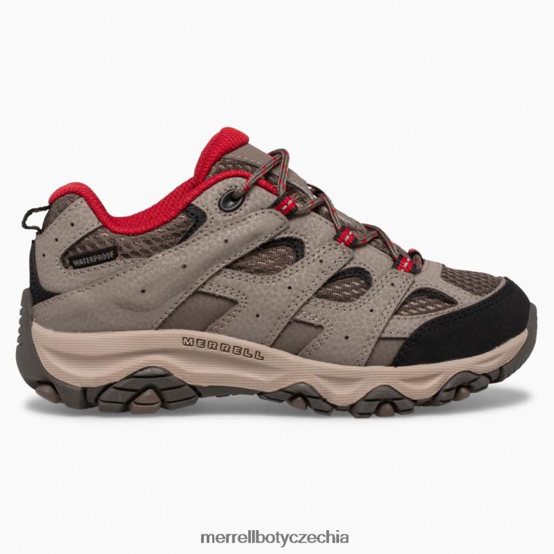 Merrell moab 3 nízké krajkové voděodolné tenisky (mk265705) obuv J064V21478 balvan červený děti