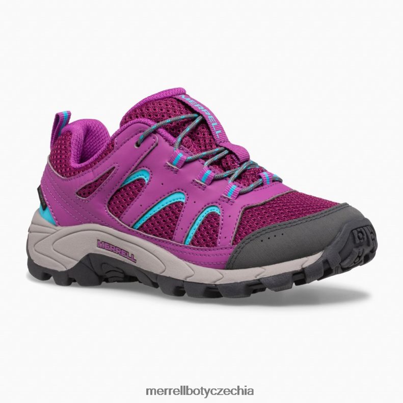 Merrell oakcreek nízké krajkové voděodolné tenisky (mk164772) obuv J064V21451 paloma/berry děti