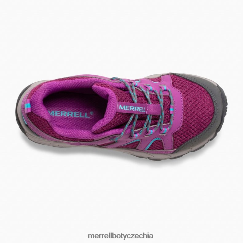 Merrell oakcreek nízké krajkové voděodolné tenisky (mk164772) obuv J064V21451 paloma/berry děti