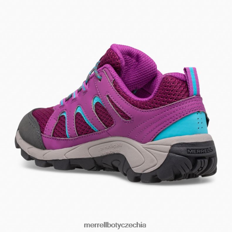 Merrell oakcreek nízké krajkové voděodolné tenisky (mk164772) obuv J064V21451 paloma/berry děti