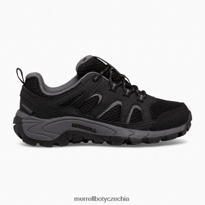 Merrell oakcreek nízké krajkové voděodolné tenisky (mk265427) obuv J064V21449 černá/šedá děti