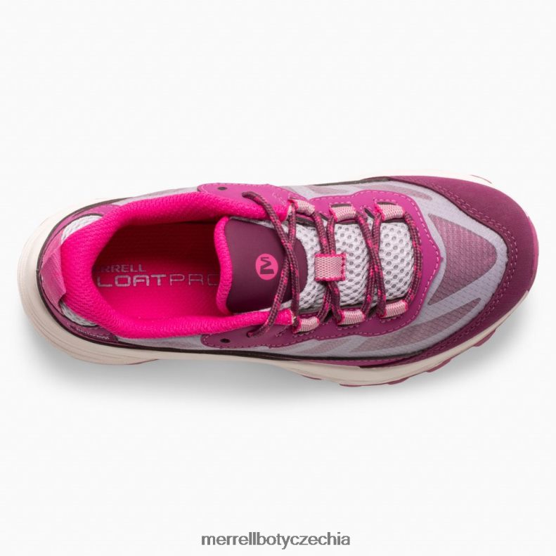 Merrell rychlost moab s nízkou vodotěsností (mk165980) obuv J064V21376 šedá/bobulová děti