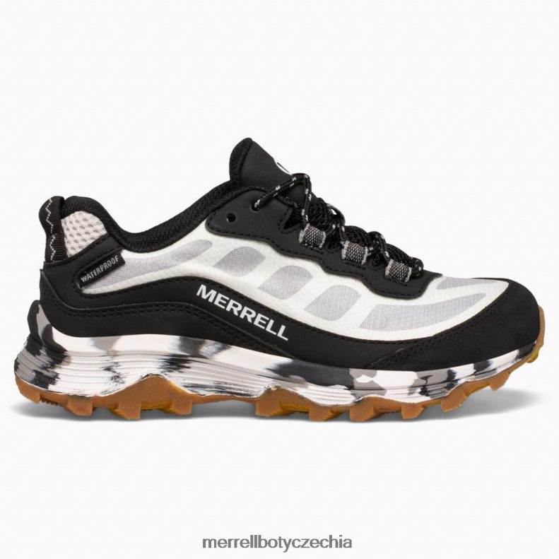 Merrell rychlost moab s nízkou vodotěsností (mk266260) obuv J064V21373 Černá bílá děti