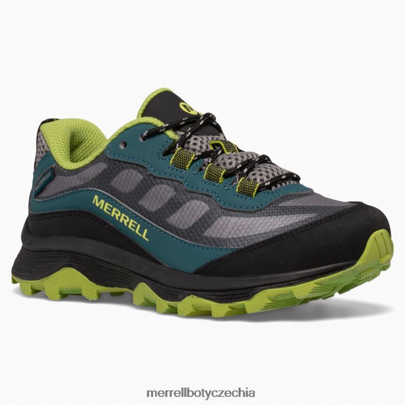 Merrell rychlost moab s nízkou vodotěsností (mk266264) obuv J064V21370 sytě zelená/černá děti