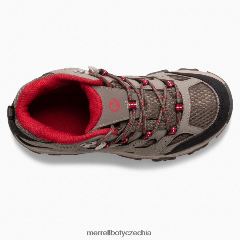 Merrell středně voděodolná bota moab 3 (mk265701) obuv J064V21430 balvan/červená děti