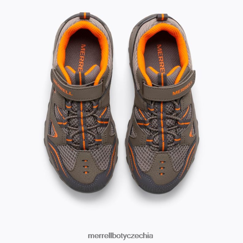 Merrell trailová bota (my57109) obuv J064V21462 střelný kouř / oranžová děti