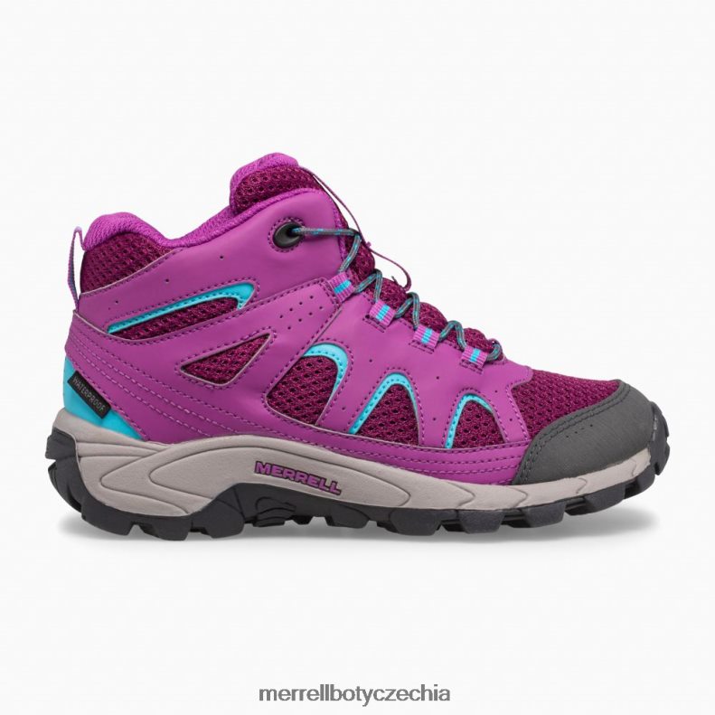 Merrell voděodolná bota se střední krajkou oakcreek (mk164769) obuv J064V21447 paloma/berry děti