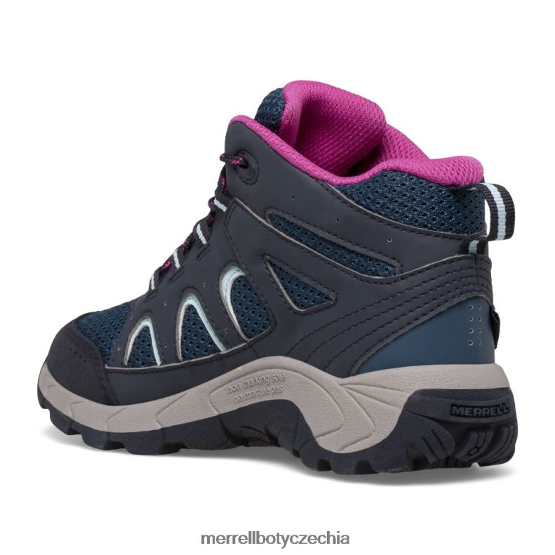 Merrell voděodolná bota se střední krajkou oakcreek (mk166227) obuv J064V21443 námořnická/tyrkysová/fuchsiová děti