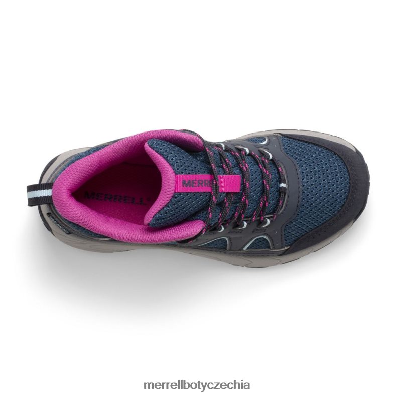 Merrell voděodolná bota se střední krajkou oakcreek (mk166227) obuv J064V21443 námořnická/tyrkysová/fuchsiová děti