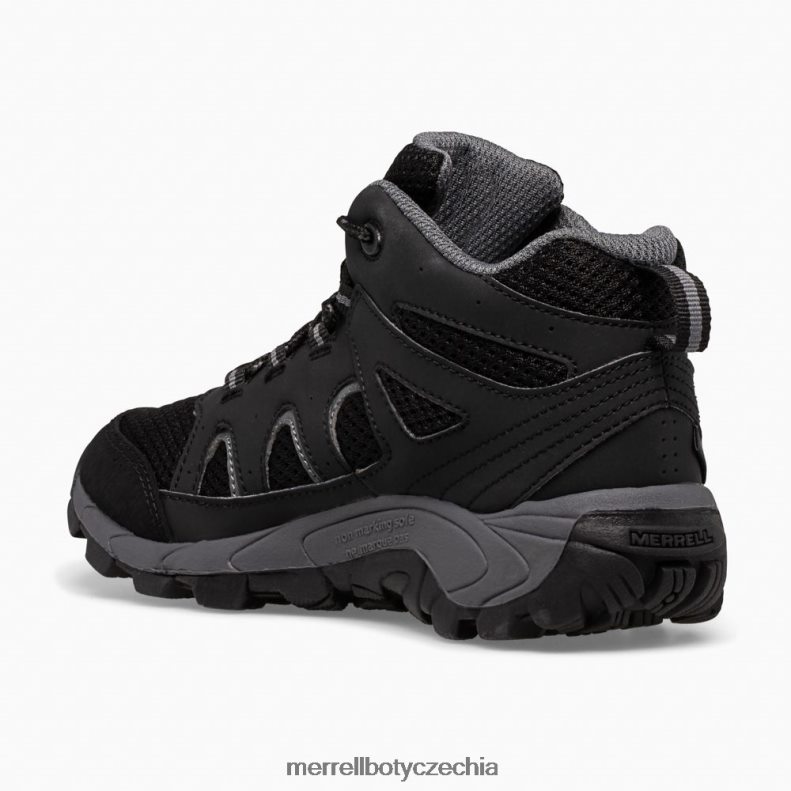 Merrell voděodolná bota se střední krajkou oakcreek (mk265426) obuv J064V21445 černá/šedá děti