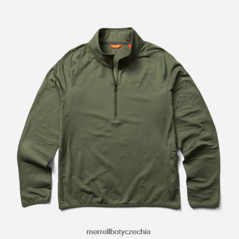 Merrell geotex 1/4 zip (jms26326-327) oblečení J064V2415 zaprášený olivový vřes muži