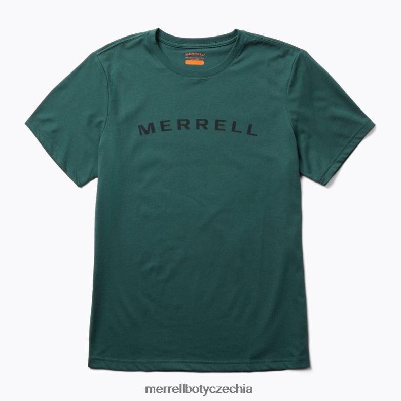 Merrell tričko s krátkým rukávem wordmark (jms26332-325) oblečení J064V2585 mořský mech muži