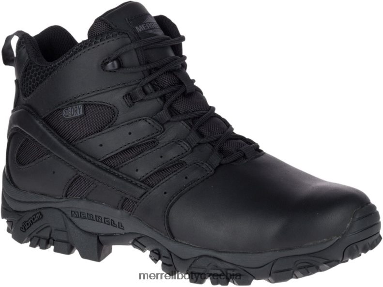 Merrell moab 2 mid taktická odezva vodotěsná bota široká šířka (j45337w) obuv J064V2700 Černá muži