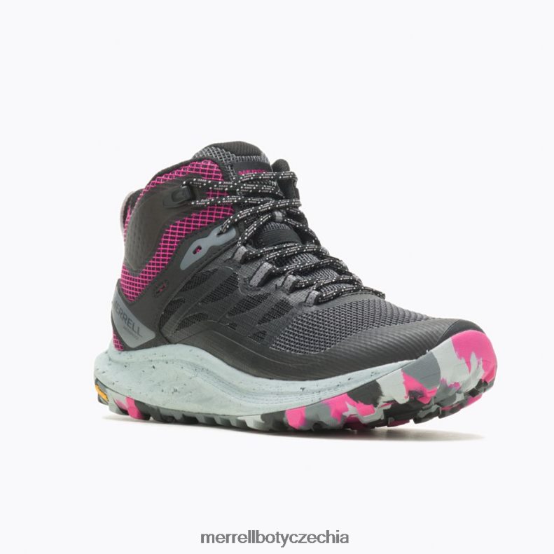 Merrell Antora 3 středně voděodolná (j067582) obuv J064V21084 černá/fuchsiová unisex