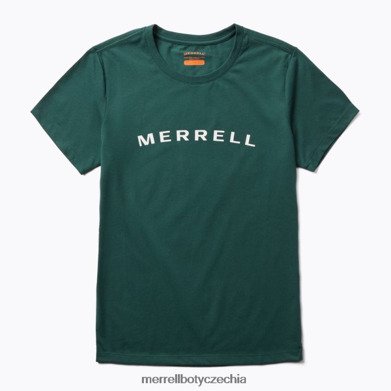 Merrell tričko s krátkým rukávem wordmark (jws26368-325) oblečení J064V21299 mořský mech ženy