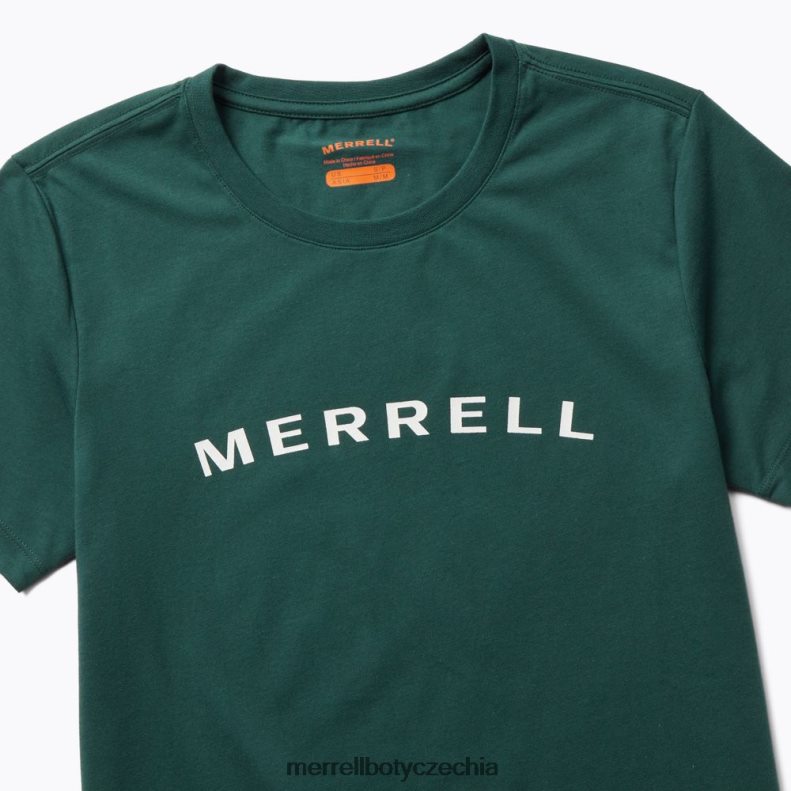 Merrell tričko s krátkým rukávem wordmark (jws26368-325) oblečení J064V21299 mořský mech ženy