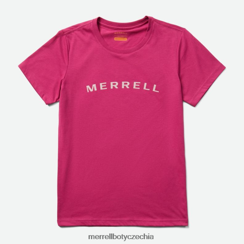 Merrell tričko s krátkým rukávem wordmark (jws26368-625) oblečení J064V21300 kaktusový květ ženy