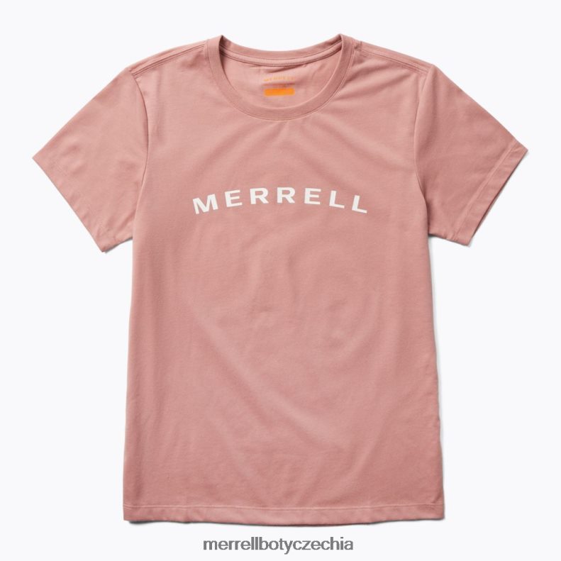 Merrell tričko s krátkým rukávem wordmark (jws26368-627) oblečení J064V21301 jasanová růže ženy