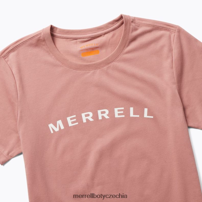 Merrell tričko s krátkým rukávem wordmark (jws26368-627) oblečení J064V21301 jasanová růže ženy